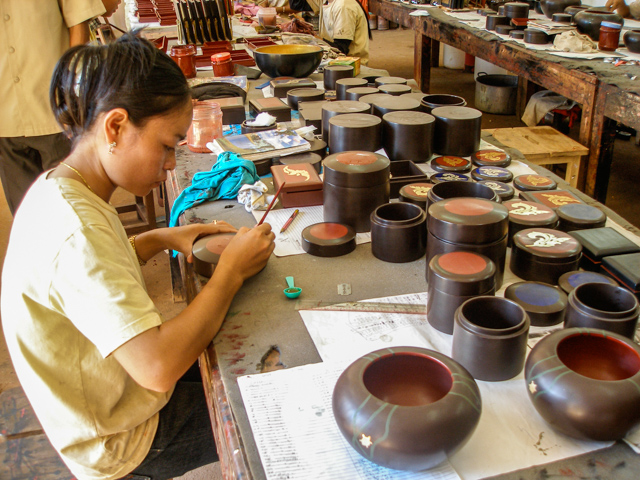 Craft woman hard at work 