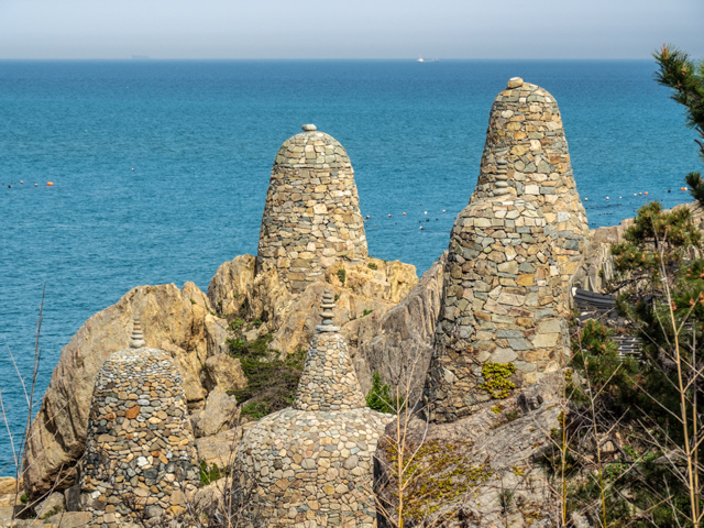 Rock cairns of  Haedong Yonggungsa Temple 