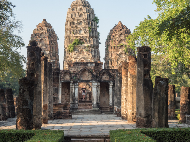 The three prangs of Wat Si Sawai 