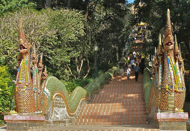 Naga stair case to Doi Supthep