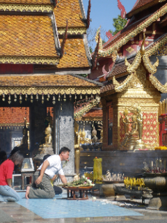 Burning Incense at Dio Supthep