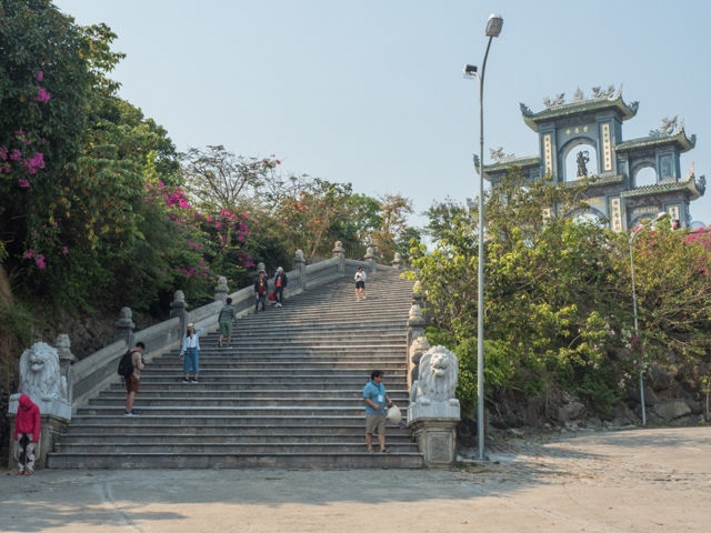 Stair into Bai But Linh Ung Pagoda. 