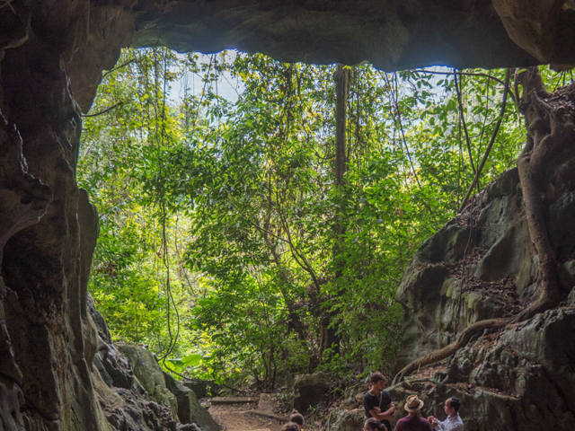 Exit from a Cave on Cat Ba Island, Halong Bay. 