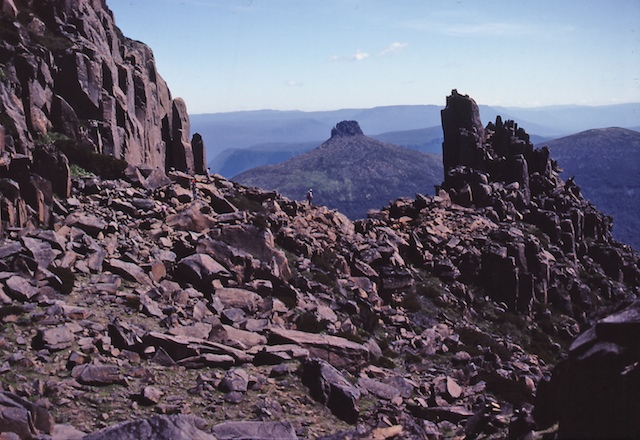 Barns Bluff is in the distance