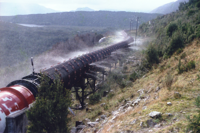  Wooden pipe from Lake Margaret Dam