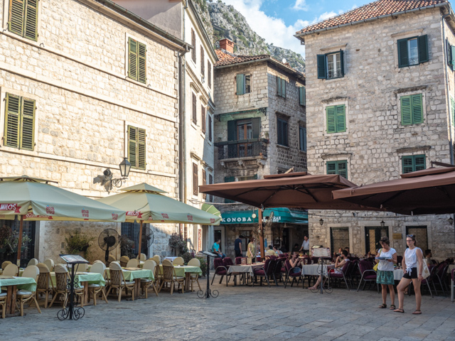 Resturants amongst the Venetian Architecture 