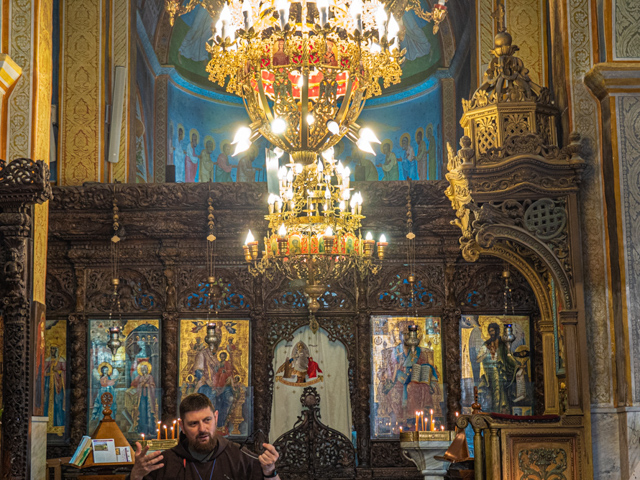  Chandiliers and the Iconostasis at the Greek Orthodox Church of the Annunciation