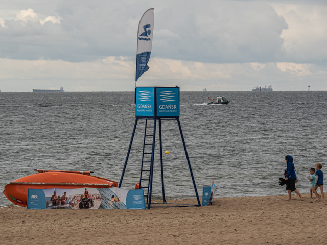 Gdynia Beach on the Baltic Sea 