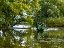 Boatman in Danube Delta