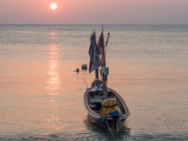  Sun set at Koh Lanta, Thailand.