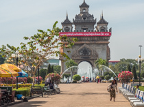 Patuxai, meaning Victory Gate, Vientiane, Laos. 