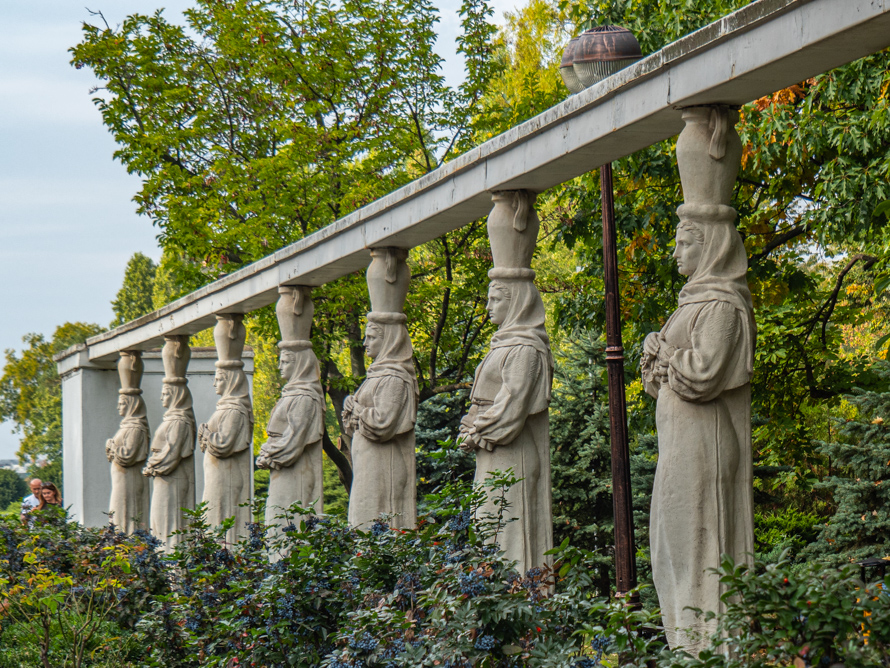 Stone statues in the Restoration Alley