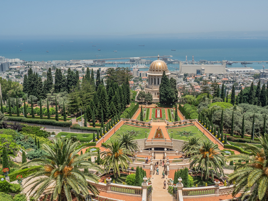 Overlooking the Shirnne of Bab, Haifa, Israel.