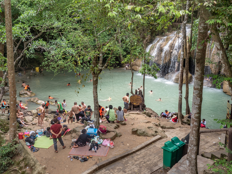 Falls at Erawan National Park near Kanchanburi.