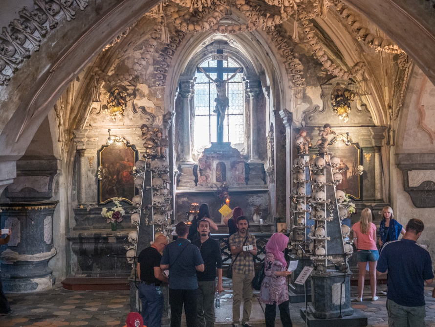 Bones inside of Sedlac Ossuary (Bone Church), Kutna Hora