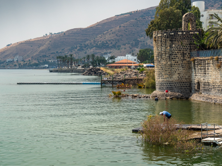 Tiberias on the shores of the Sea of Galilee. 